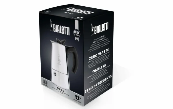 Meilleur prix 💯 Bialetti Cafetière Italienne Musa 6 Tasse, Argenté – Pot à Espresso 🧨 3