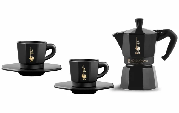 Bon marché ⌛ Bialetti Cafetière Italienne Moka Express 3 Tasse, Noir – Pot à Espresso 🧨 1