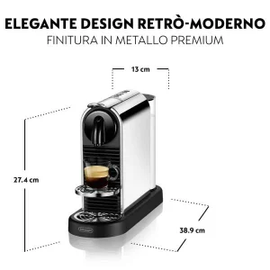 Offres 🌟 De Longhi CitiZ Platinum Stainless Steel EN220.M – Nespresso® Original 💯 7